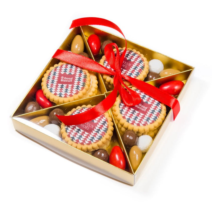 Boîte Or 4 compartiments Biscuits et confiseries - Le Good Biscuit