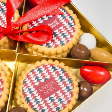 Boîte Or 4 compartiments Biscuits et confiseries - Le Good Biscuit