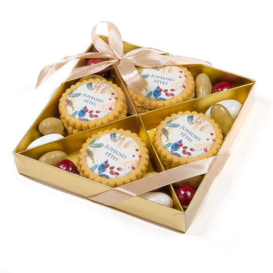 Boîte Or 4 compartiments Biscuits et confiseries - Le Good Biscuit