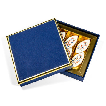 Coffret luxe Bleu nuit de 6 calissons personnalisés - Le Good Biscuit