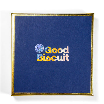 Coffret luxe Bleu nuit de 6 calissons personnalisés - Le Good Biscuit