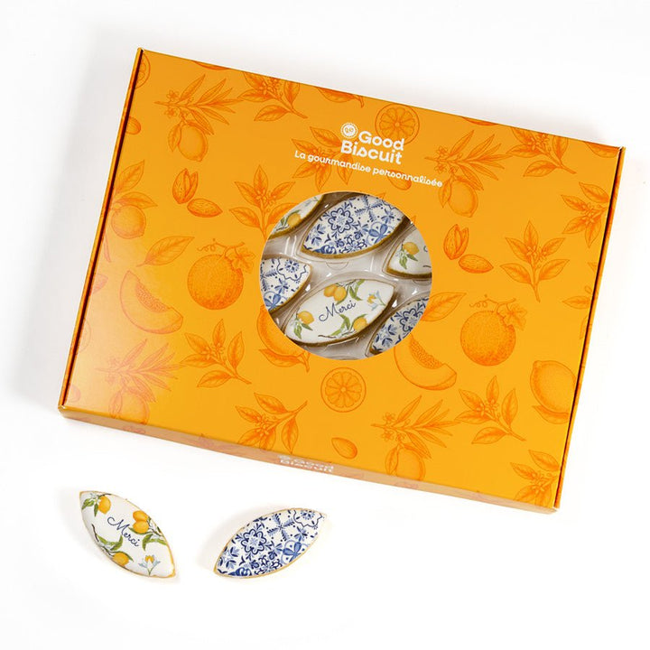 Coffret 19 calissons personnalisés - Citrons - Le Good Biscuit