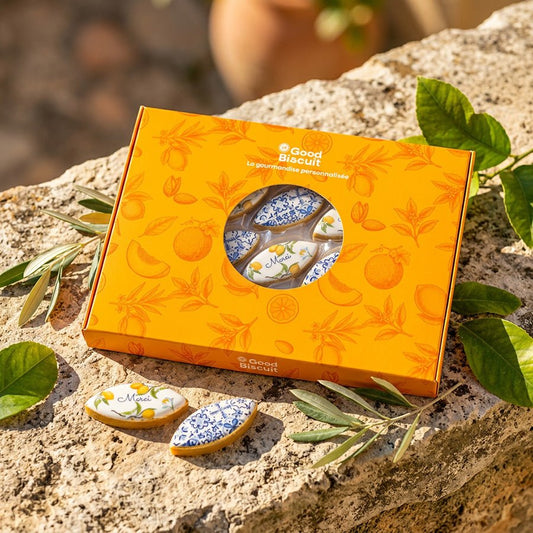 Coffret 19 calissons personnalisés - Citrons - Le Good Biscuit