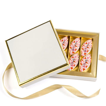 Coffret luxe Crème de 6 calissons personnalisés - Cœurs - Le Good Biscuit