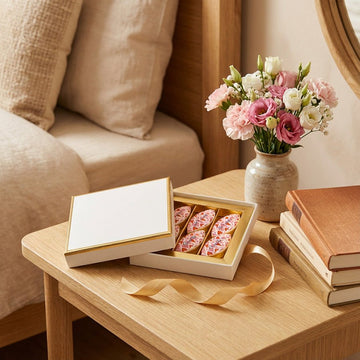 Coffret luxe Crème de 6 calissons personnalisés - Cœurs - Le Good Biscuit