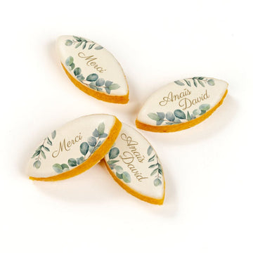 Boîte de 4 Calissons personnalisés - Eucalyptus - Le Good Biscuit