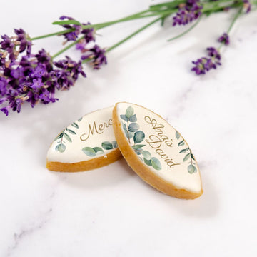 Boîte de 4 Calissons personnalisés - Eucalyptus - Le Good Biscuit