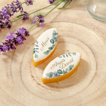 Boîte de 4 Calissons personnalisés - Eucalyptus - Le Good Biscuit