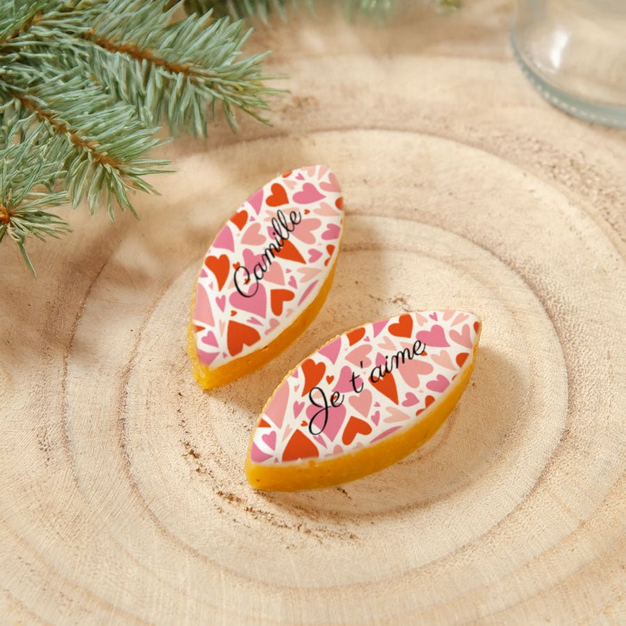 2 Calissons personnalisés - Cœurs - Le Good Biscuit