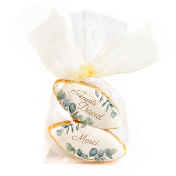 2 Calissons personnalisés - Eucalyptus - Le Good Biscuit
