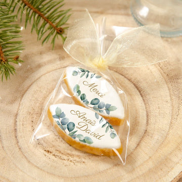 2 Calissons personnalisés - Eucalyptus - Le Good Biscuit