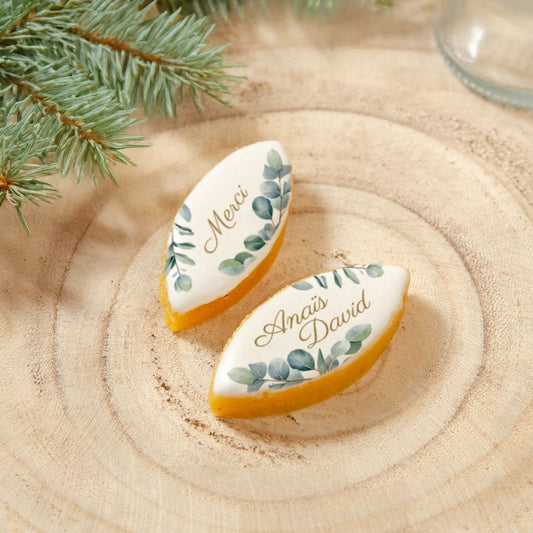 2 Calissons personnalisés - Eucalyptus - Le Good Biscuit