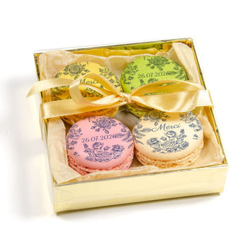 Coffret 4 macarons personnalisés - Botanique - Le Good Biscuit