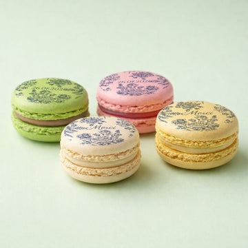 Coffret 4 macarons personnalisés - Botanique - Le Good Biscuit