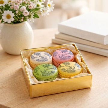 Coffret 4 macarons personnalisés - Botanique - Le Good Biscuit