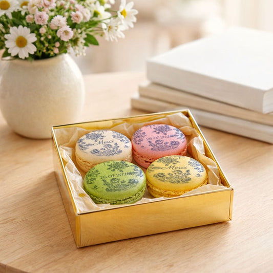 Coffret 4 macarons personnalisés - Botanique - Le Good Biscuit