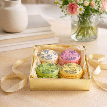 Coffret 4 macarons personnalisés - Botanique - Le Good Biscuit