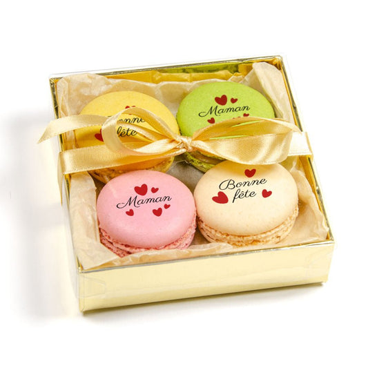 Coffret 4 macarons personnalisés - Bonne fête Maman - Le Good Biscuit