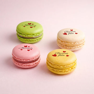 Coffret 4 macarons personnalisés - Bonne fête Maman - Le Good Biscuit