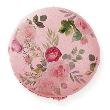 Coffret 4 macarons personnalisés - Roseraie - Le Good Biscuit